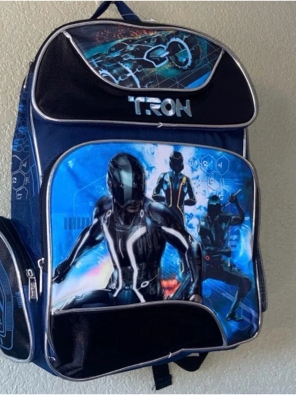 Disney -TRON- Large Reinforced School Backpack 16”Hx 12”Wx 6”D